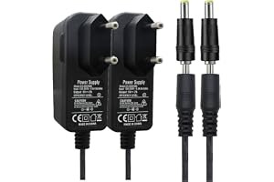 2-Pack AC till DC 5V 2A Power Adapter Supply, Plug 3.5mm x 1.35mm med 5.5mm x 2.1mm Tip