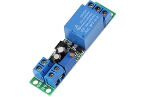 Walfront DC12V Delay Relay Board, 1.1*R*C Timer, 10A Load Capacity, Adjustable Signal Trigger, Normally Open, Industrial Control, Robotics, Car Lamp Delay, Intelligent Home