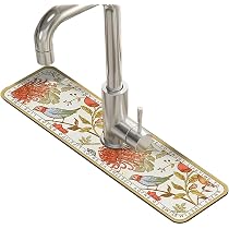 2 Stück Saugfähige Spülenmatten 38x14cm – Spritzschutz Für Wasserhahn, Rutschfeste Gummibasis – Für Küche & Bad
