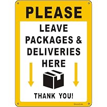 DELIVERIES PLEASE LEAVE PARCELS IN THE PARCEL BOX - SIGN NOTICE parcel delivery | UK