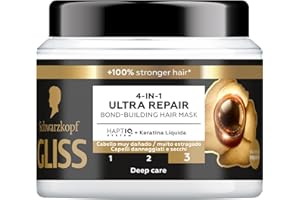 Schwarzkopf Gliss Mascarilla Ultimate Repair, 400 ml, para cabello muy dañado, Gama ultra reparación