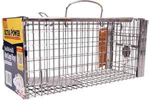 The Big Cheese Trampa para ratas, trampa humana para ratas, para interiores y exteriores, captura viva, duradera y resistente a la oxidación, plateada