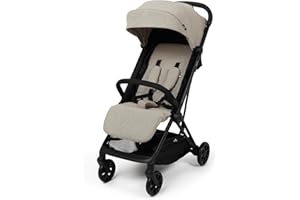 Babylo Spire Auto One-Hand Fold Compact Stroller, Birth to 22kg (Approx. 4yrs), Latte