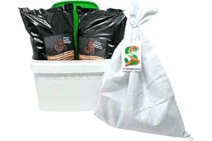 ‎SUPERWURM SUPERWURM Einsteiger Wurmzucht - Starter-Set mit 0,5 kg mittleren (ca. 400 St.) Riesen-Rotwürmer - Dendrobena, Angelwürmer, Futterwürmer, Regenwürmer, Würmer, Angelköder, Lebendköder, Wurmfarm