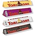 COCOCART Toblerone Chocolate Bar,Enjoy Toblerone,The Iconic Triangular Chocolate From Switzerland (Pack Of 4,Milk,Dark,White,Fruit & Nut),100 Gram