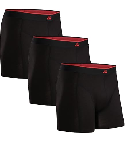 Boxhero - Biancheria intima da uomo, boxer in bambù da uomo, mutandine traspiranti confortevoli che assorbono l'umidità, boxer in bambù box Hero adatti per uomini obesi, 4 Pezzi-A, 3XL(80-90KG