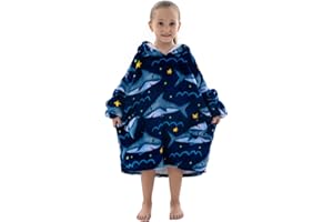 Kuceng Kids Oversized Hoodie, Cute Animal Snuggle Hoodie Kids – Soft & Warm Oversized Blanket Hoodie Kids, Fleece Wearable Blanket for Girls & Boys 3-6 yrs