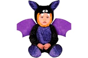 FIESTAS GUIRCA | Baby Fledermaus Kostüm - Inklusive Flügel, Kapuze, Overall und Füße - Tierkostüme für Halloween und Kostümpartys - Ideal für Unisex-Babys - Schwarz und Lila