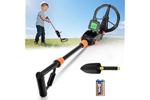 HELANGEL Metal Detector Kids, IP68 Waterproof & Lightweight Metal Detectors with LCD & Sound Indication High Sensitivity Metal Detector for Beginners to Treasure Seeking Gold Digger