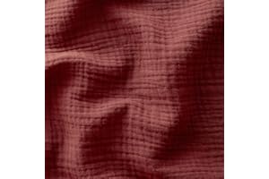 Tissus et Nappes Westeel - Double Gaze de Coton Unie - au Mètre - 24 Coloris Mousseline de Coton Tissu Hydrophile Pour Vêtements et Linge de Maison Légers et Doux (Terracotta)