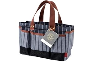 Burgon & Ball Sophie Conran Sac de Rangement pour Outils de Jardin 100% Coton avec 8 Poches, revêtement résistant à l’Eau et Doublure Facile à Nettoyer