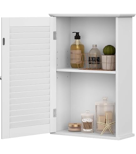 Banjado Medizinschrank Mit Motiv – Abschließbar, Metall, 35x46x15 Cm, Mit 3 Innenfächern & 3 Türfächern, Für Hausapotheke, Wandmontage