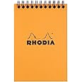 RHODIA 13500C - Spiral Notebook (Full Bound) Orange - A6 - Small Squares|80 Detachable Sheets, Clairefontaine Paper 80g| - Soft and Resistant Coated Card Cover - Classic