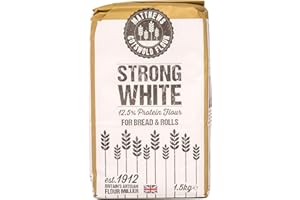 MATTHEWS COTSWOLD FLOUR Matthews Cotswold Strong White Flour | Premium 12.5% High Protein British Wheat Flour | Specialty | Artisanal | Milled in Britain | 1.5kg Bag (Single Bag)