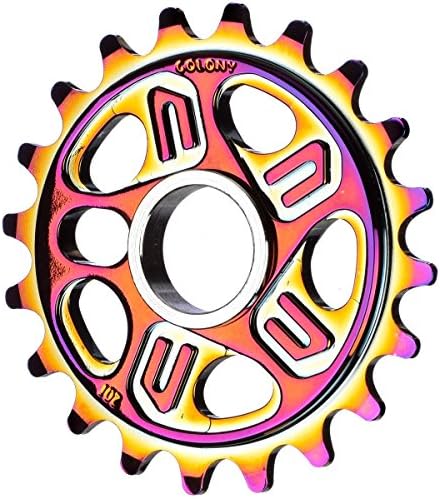 Colony Cadiz Exon flatland BMX sprocket 20t rainbow