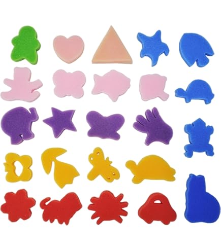 Kit 48 Spugne Per Pittura A Forma Di Animali E Piante - Timbri Per Bambini E Fai Da Te - Foto 4