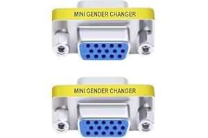 CABLEPELADO Adaptateur VGA femelle vers femelle SVGA Couplage HDB15 Gender Changer 15 Broches