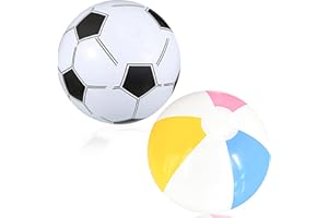 HSLPSM 2 Stück Wasserball, Wasserball Aufblasbar, Strandball, Aufblasbar Beach Inflatable, Kinder Water Aufblasbare, Aufblasbares Fussball, Schwimmball Spielzeug Beachball, für Sommer Wasser Spiele（40cm)