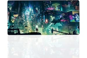 BIMORMAT Gaming Mouse Pad Large Unique Game Mousepad Anti-Slip Rubber Base Colorful Keyboard Mat with Extended size - Water Resistant Desk Pads Mice Mat for Laptop PC Gamers Office desk (90x40 chengshi P02)