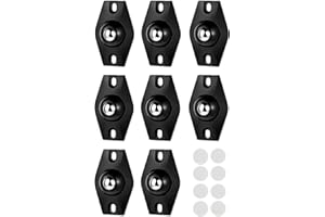 TPZORJX 8 Piezas Juego Ruedas para Muebles Pesados Acero Inoxidable,Mini ruedas autoadhesivas,Rueda giratoria de 360°,Ruedas Pequeñas para Muebles para Electrodomésticos,Mesas y Sillas,Equipaje