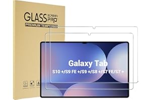 ProCase 2 sztuki folii ochronnej na wyświetlacz 12,4 cala Galaxy Tab S9+/Tab S9 FE+/Tab S8+/Tab S7+/S7 FE, szkło folia ochronna na ekran do Samsung Tab S9 Plus/S9 FE Plus/S8 Plus/S7 FE/S7 Plus