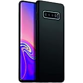 Siyah Samsung Galaxy S10 Plus ile Uyumlu Kılıf Silikon Rubber Telefon Kılıfı ve Kabı Darbe Emici, İnce ve Yumuşak Dokulu, Kay