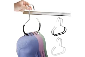 KEWUF Appendi Cappelli, Cappelliera Multiuso per Cappelli, Sciarpe, Vestiti, Cravatte (4 Pezzi, Nero e Bianco)