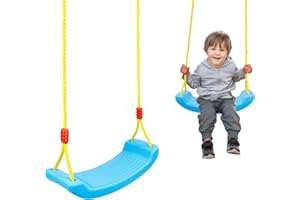 KalaDuck Columpio Infantil, Asiento Columpio Bebé de Cuerda Ajustable para Pesados, Accesorios para Columpio Jardín Exterior Parque Arenero, Columpio Sensorial Interior para Niños Niñas (Azul)