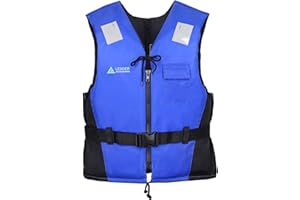 Leader Accessories Giubbotto Galleggiante, Gilet Aiuto al Galleggiamento, con Strisce Riflettenti, Gilet da Pesca, Unisex