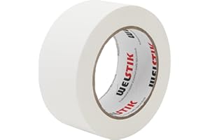 WELSTIK Thin Gaff Tape 50MM*30.2M Gaffa Tape Matt Cloth Tape, White