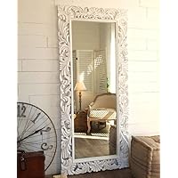 Buy The Zara Enterprises Wooden Big Mirror Frame only Wood Wall Carving ...