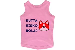 CutiePaw T-Shirt for Dogs and Cats (Pack of 1) Printed Pet T-Shirts Dog T Shirts Trendy Vest Outfit Printed Sleeveless Cotton Tshirt Comfortable & Breathable Pet Clothing,Multicolor
