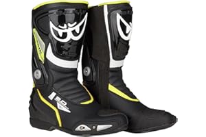 ‎BERIK Berik Shaft 2.0 Motorradstiefel, schwarz/gelb, 45