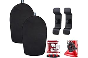 ACCFORE Set di 2 tappetini per mixer con 2 organizer per cavi per mixer stand, accessori e accessori per miscelatori da cucina, tappetino scorrevole per miscelatore per elettrodomestici da banco