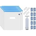 MAKINGTEC 3D Filament Storage Bag Vacuum Kit, 3D Printer Filament Moisture-Proof, Reusable Storage Bags for 3D Filament with Reusable Hand Pump - 10 Pack, 4 x Sealing Clip,10 x Desiccant