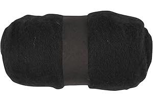CREATIV Lana cardada, negro, 100 g