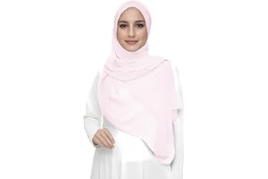 LINA & LILY Premium Chiffon Hijab Head Scarf Shawl Wrap for Muslim Women Lightweight