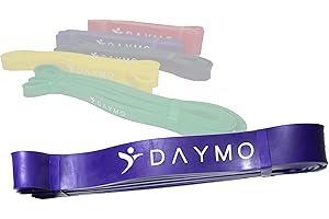 DAYMO Bande de fitness en 5 épaisseurs I Bande d'entraînement pour l'intérieur et l'extérieur