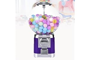 NZVZGKTNTW Gumball Machine,1.26in Ball Bulk Vending Machine W/Key Classic Bubble Capsule Toys Dispenser, Automatic Capsule Vending Machine For Retail Stores(Purple)