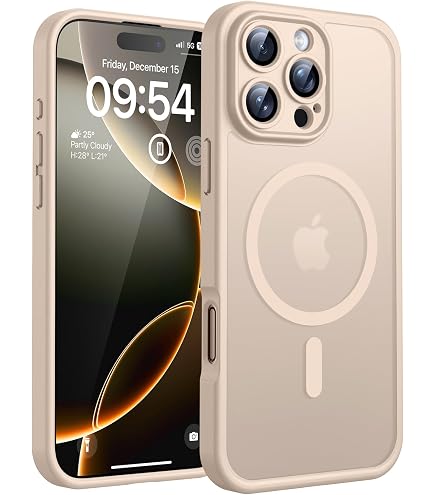 JETech Matt Hülle Für IPhone 16 Pro (6,3 Zoll) – MagSafe Kompatibel, Nicht Vergilbend, Stoßfest & Transluzent