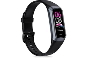 MOREMORE Fitness Tracker, Activity Tracker with Sleep Tracking, Heart Rate, Calorie Tracking, Blood Oxygen, Fitness Watch with 1.1" AMOLED Screen, Waterproof Step Tracker for Android iPhones Women Men