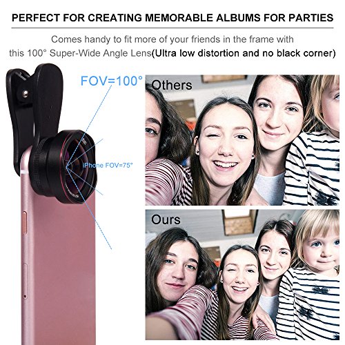 HD Handy Objektiv Set - Luxsure 2 in 1 Weitwinkelobjektiv + 15x Makro Objektiv fÃ¼r iphone x/8/7 plus/7/6s/6s plus, Objektiv fÃ¼r Samsung s8/s6/s7 Most Android Smartphone