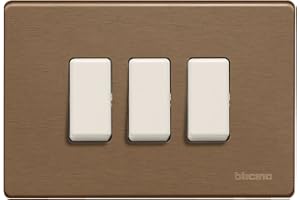 Bticino Magic 503/3/Br - MG-Placa 3M Bronce