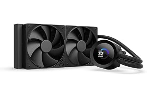 NZXT Kraken Plus 240 – AIO CPU Liquid Cooler – 240mm Radiator – 2 x F120P Fans – Customizable 1.54" Square LCD – AMD® AM5, AM4 – Intel® LGA 1851/1700, 1200/115X – Black