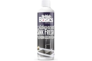 BRITISHBASICS British Basics - Sink Fresh Plug Hole and Drain Freshener | Lemon Fragrance 500ml, Clear, FAM0620