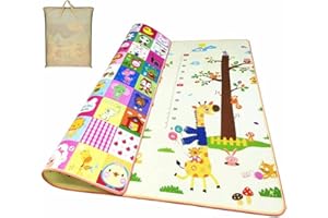 Gutsbox Tappeto Ripiegabile con Animali Tappeto Bambini Tappeto Puzzle Bambini Giochi per Cameretta Bambini Tappetino, Pavimento Antitrauma Tappeto Gioco (Giraffa, 180_x_200_cm)
