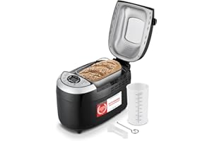TZS First Austria - Macchina per il pane con 12 programmi automatici 850W - Panificatore elettrico da 700-1250g - Con finestrella, timer, accessori e funzione di mantenimento in caldo - Nero