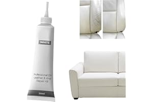 BAOSROY Kit Riparazione Pelle, Crema di Riparazione,Balsamo Riparazione Pelle, Gel Riparatore per Liquida,Lederkratzer Reparatur für Leder Restaurierung Risse Löcher (Bianco 20ml)