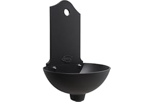 Fonderia Bongiovanni | Fontanella da giardino | Fontana a muro | Modello Malaga | colore antracite ghisa |senza rubinetto | per casa giardino | fontanella da esterno| fontana da giardino esterno