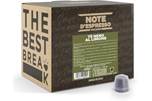 Note d'Espresso - Cápsulas de Té Negro al Limón - Compatibles con Cafeteras NESPRESSO* - 100 caps